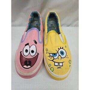 Ground Up Nickelodeon SpongeBob SquarePants Patrick Star Slip-On Sneakers Sz 8.5